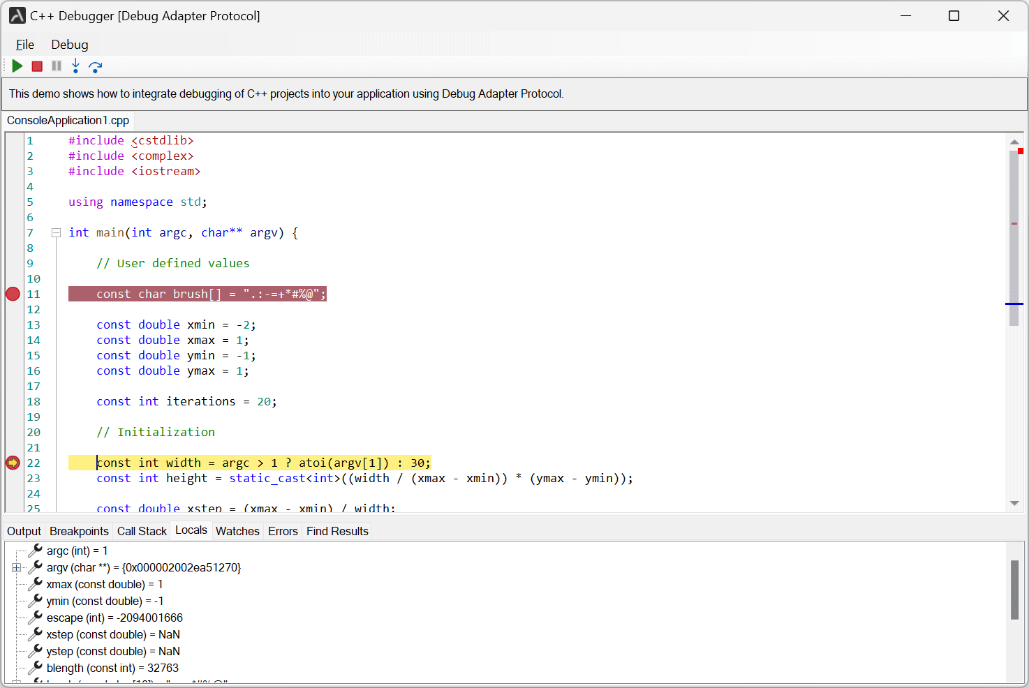 Debugging using DAP (Debug Adapter Protocol