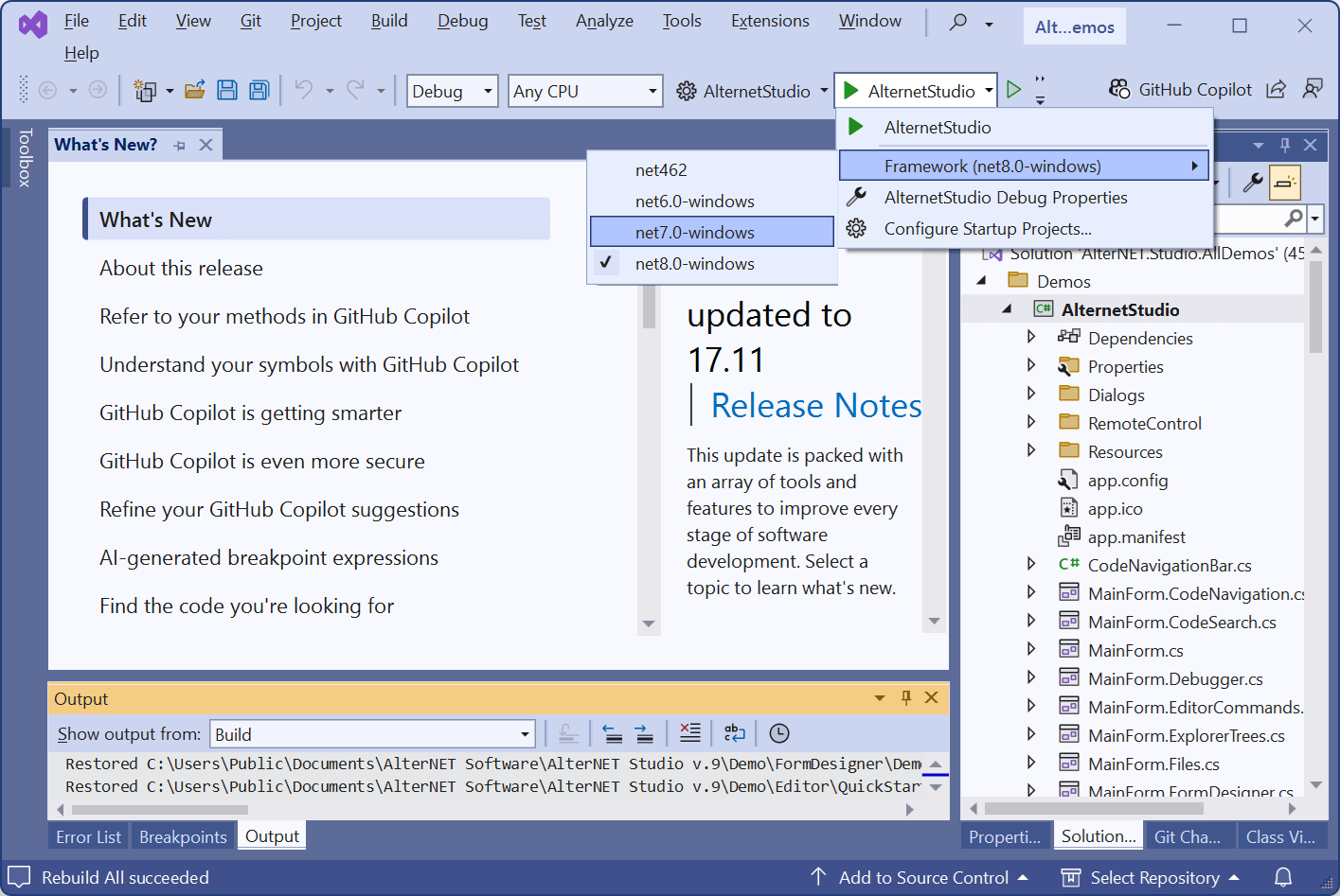 Full .NET 8 support