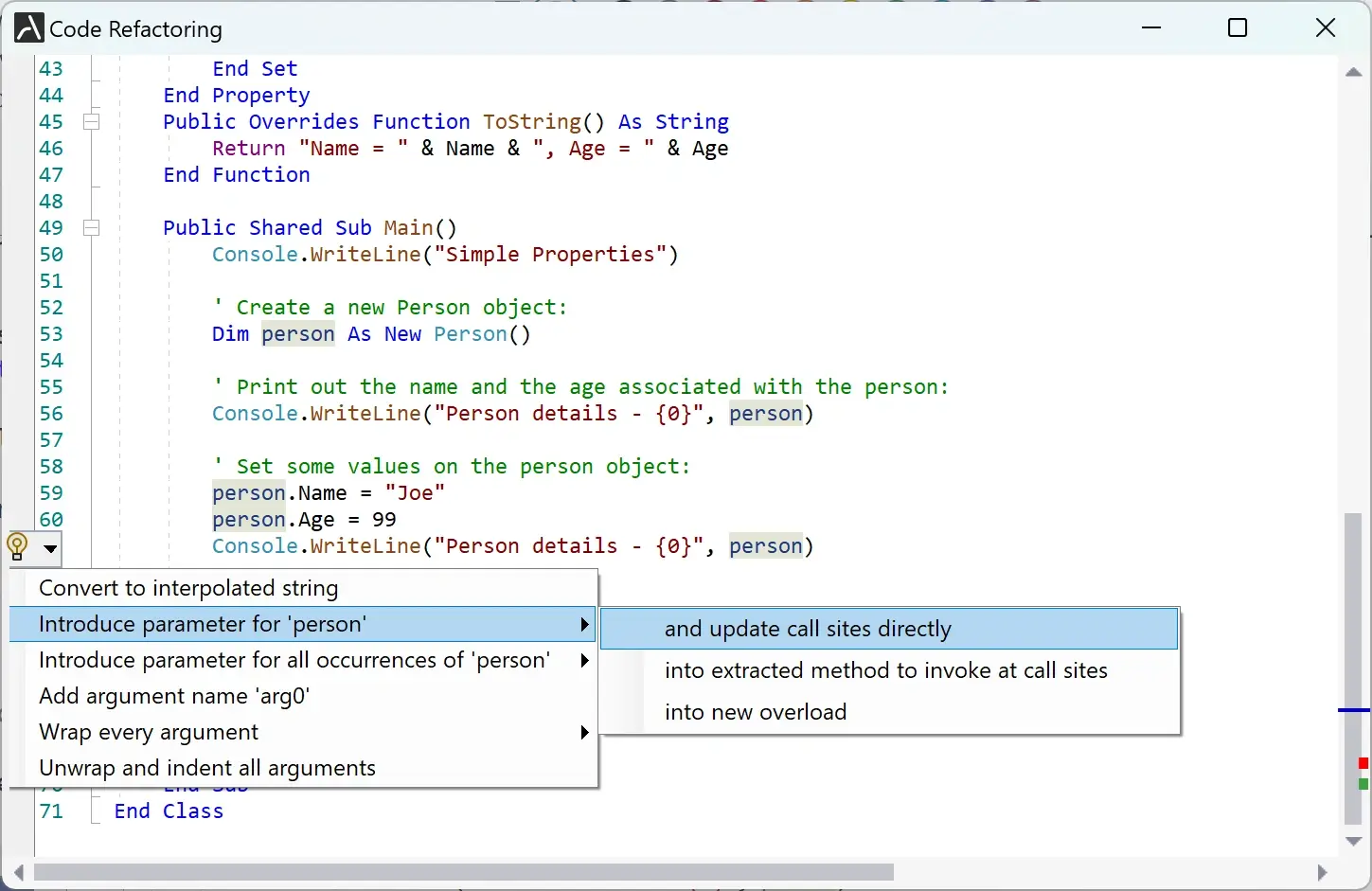 Code fix and code refactoring