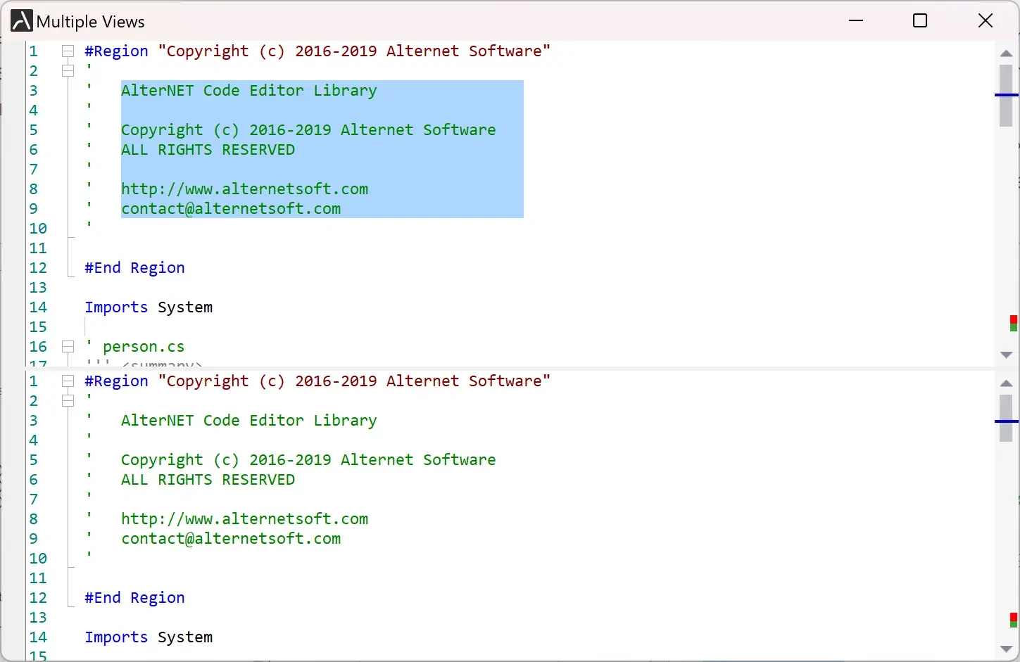 Multiple views and split view